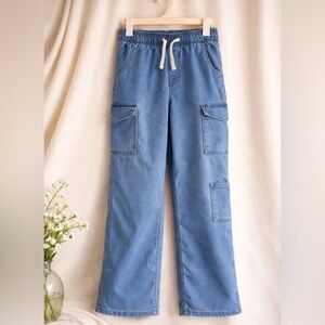 GAP Big Girls Blue Denim Wide-Leg Pants. Size 10.